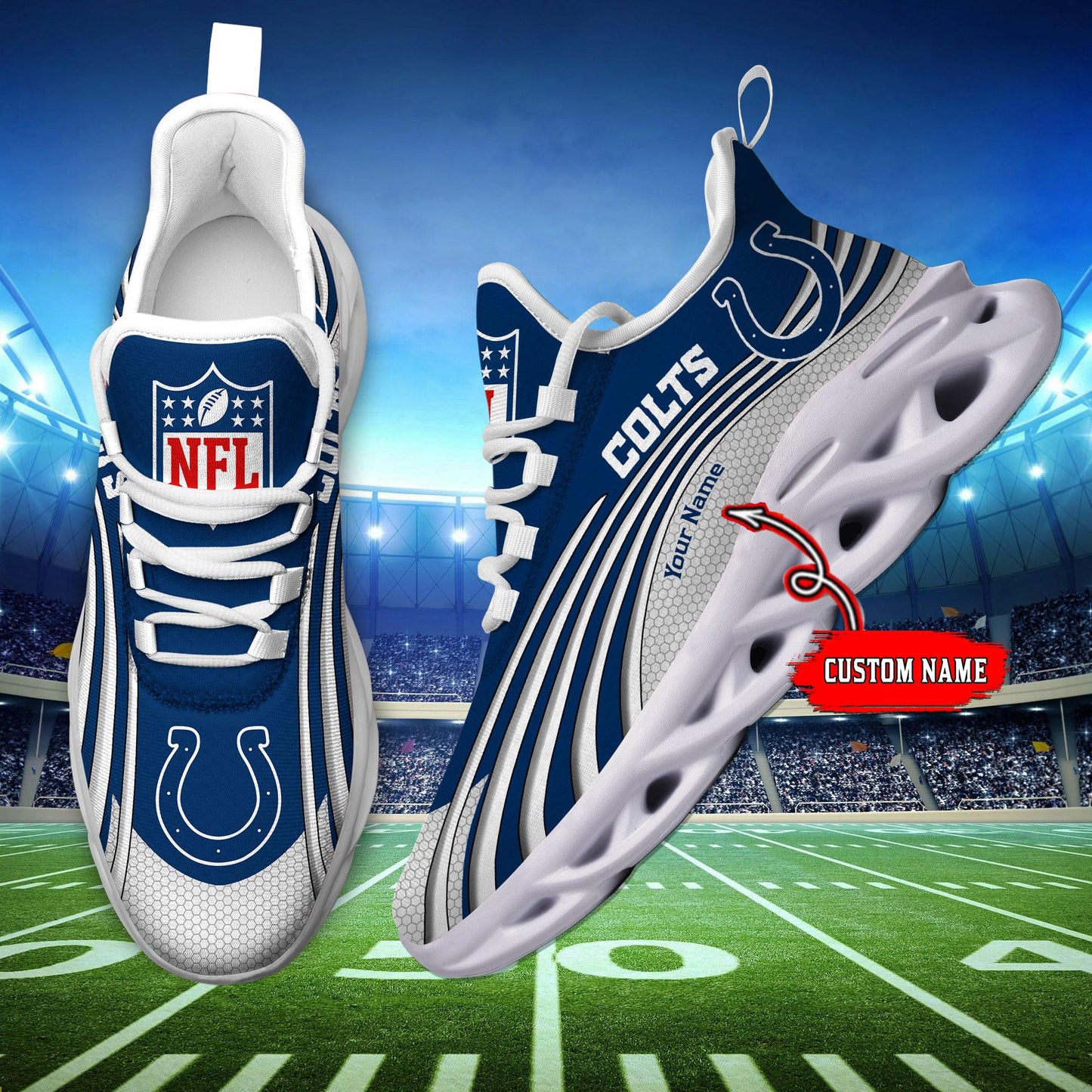 Ideafootwear Indianapolis Colts Max Soul Shoes Sneakers For Men And Women