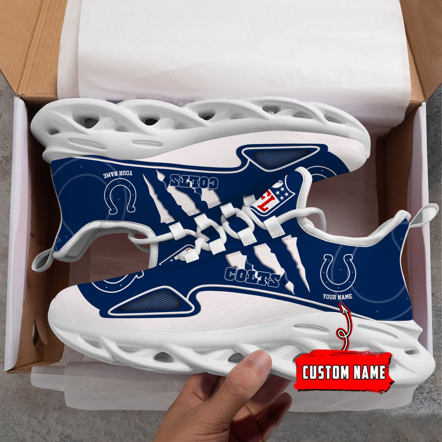 Ideafootwear Indianapolis Colts Max Soul Shoes Sneakers For Men And Women
