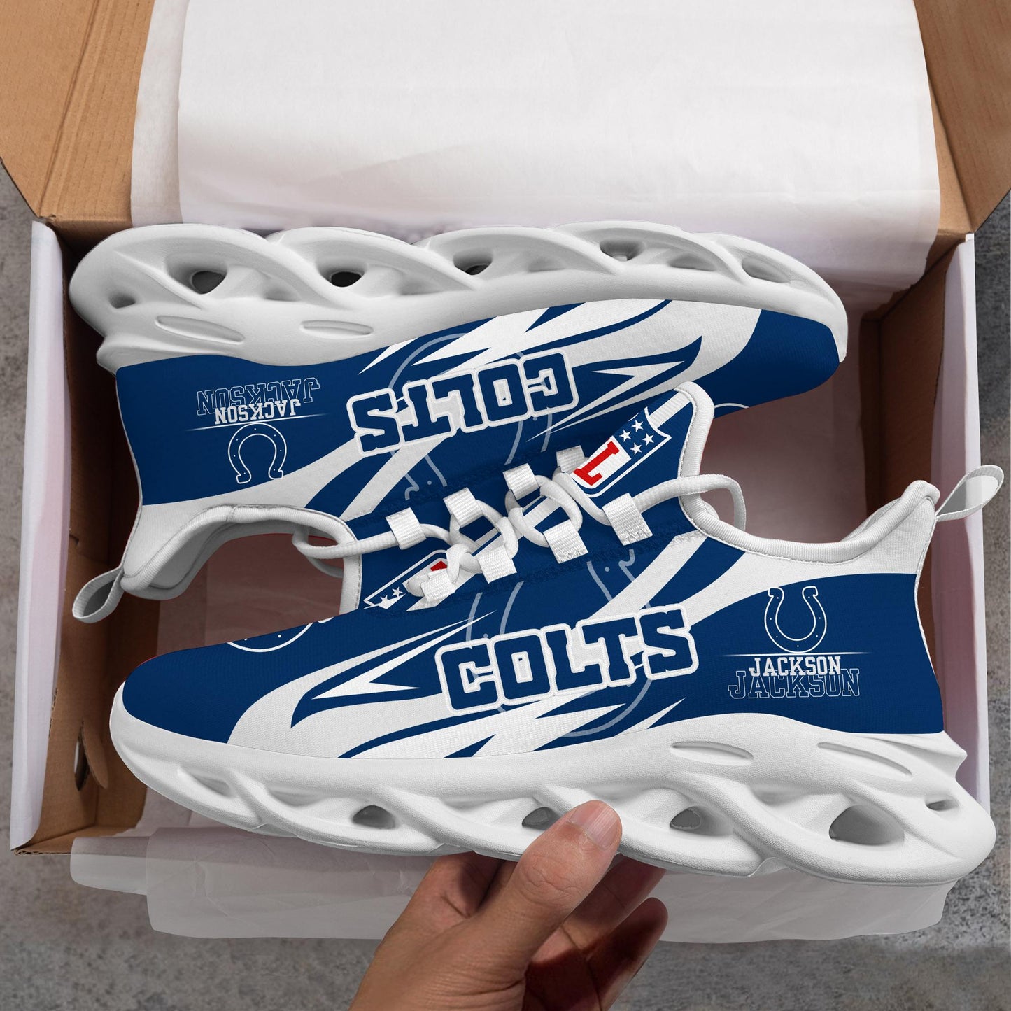 Ideafootwear Indianapolis Colts Max Soul Shoes Sneakers For Men And Women