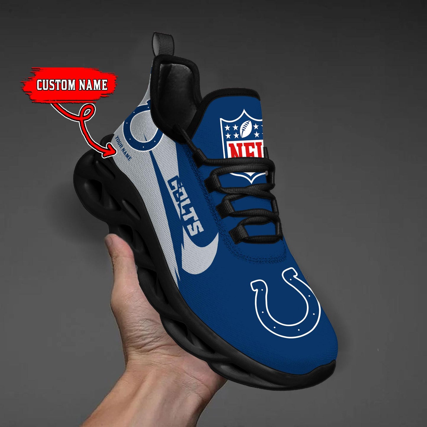 Ideafootwear Indianapolis Colts Max Soul Shoes Sneakers For Men And Women