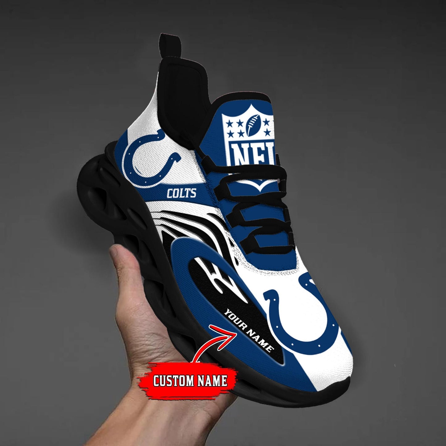 Ideafootwear Indianapolis Colts Max Soul Shoes Sneakers For Men And Women