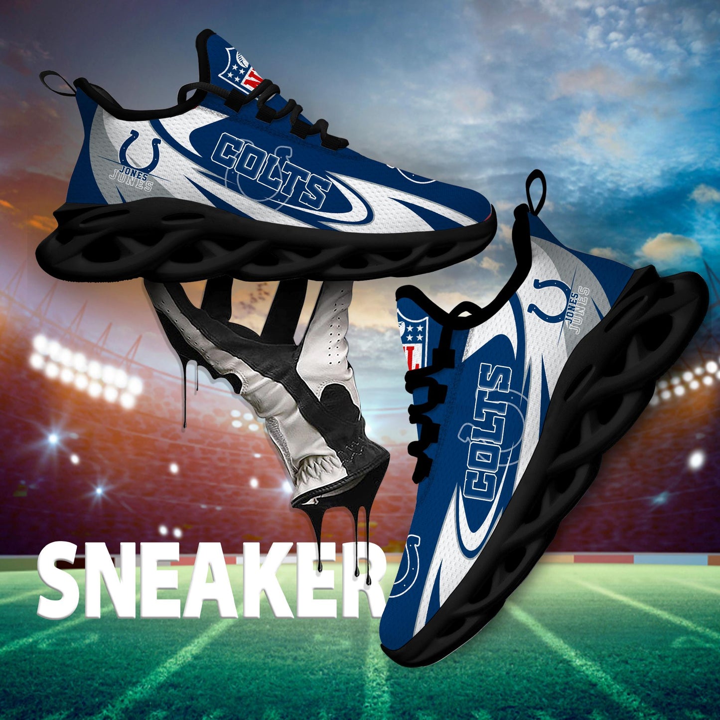 Ideafootwear Indianapolis Colts Max Soul Shoes Sneakers For Men And Women