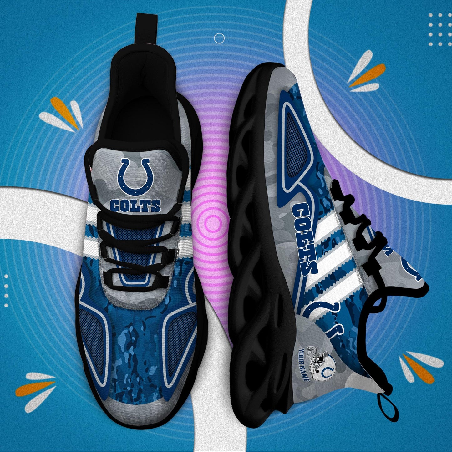 Ideafootwear Indianapolis Colts Max Soul Shoes Sneakers For Men And Women