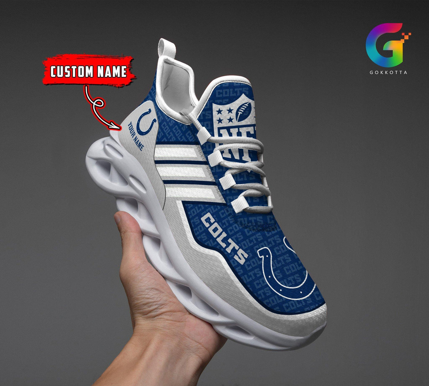 Ideafootwear Indianapolis Colts Max Soul Shoes Sneakers For Men And Women