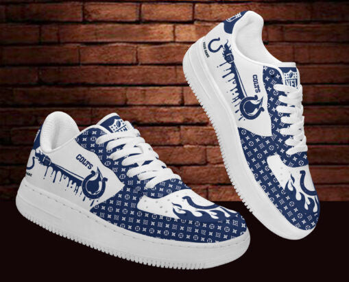 Ideafootwear Indianapolis Colts NFL Air Low-Top Sneakers Shoes For Men And Women