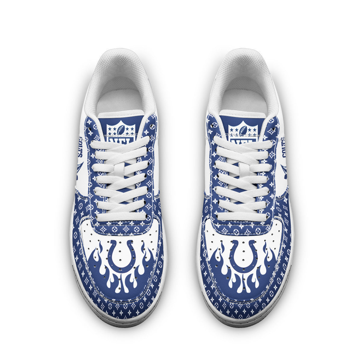 Ideafootwear Indianapolis Colts NFL Air Low-Top Sneakers Shoes For Men And Women