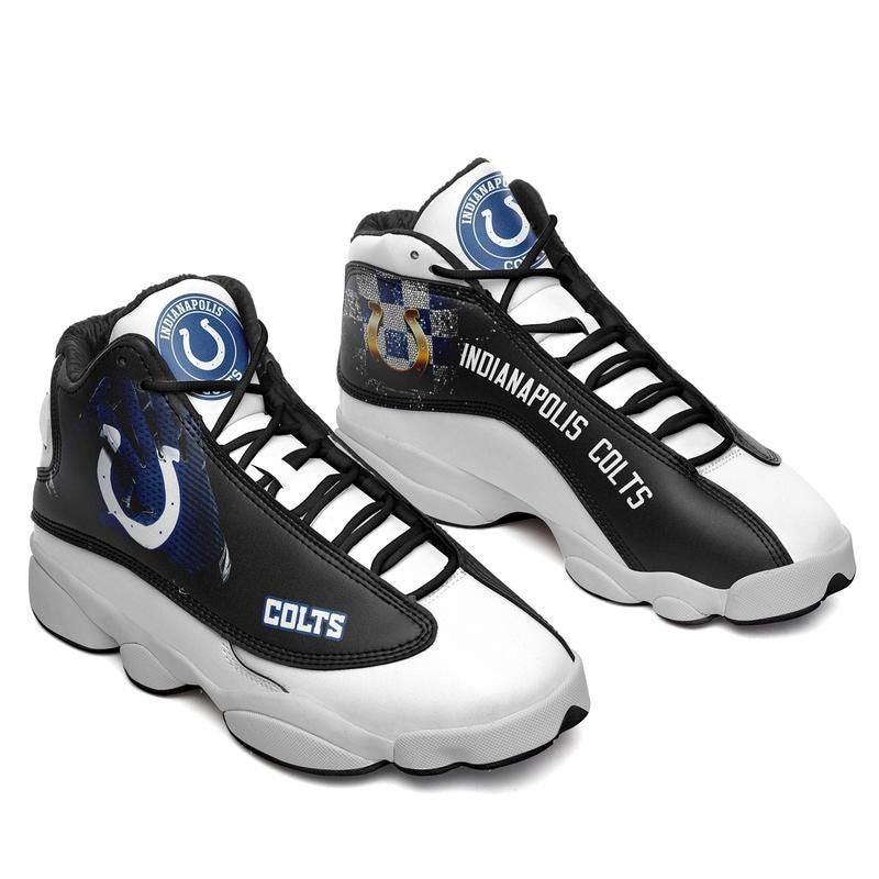 Ideafootwear Indianapolis Colts NFL AJ13 Sneakers Shoes For Men And Women