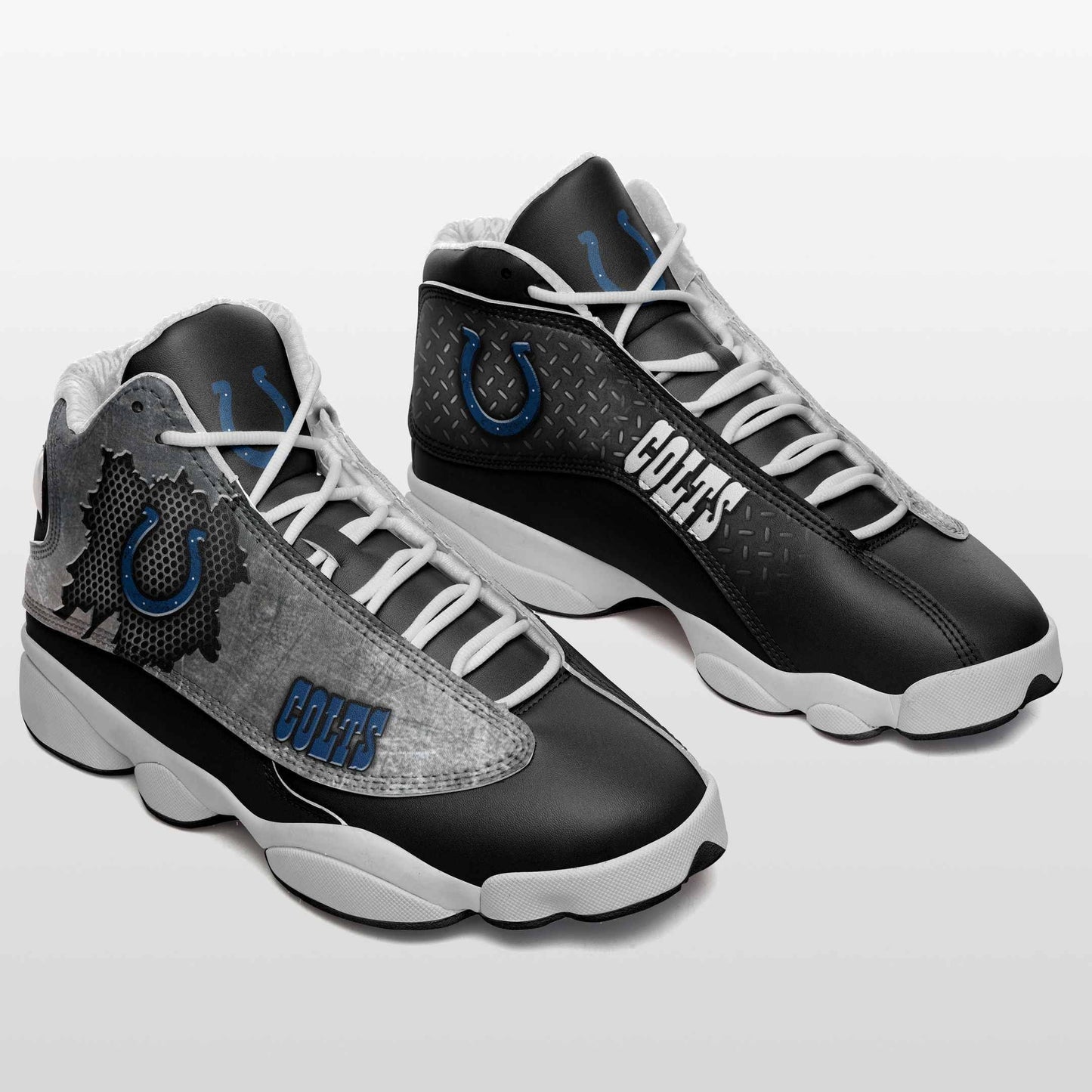 Ideafootwear Indianapolis Colts NFL AJ13 Sneakers Shoes For Men And Women