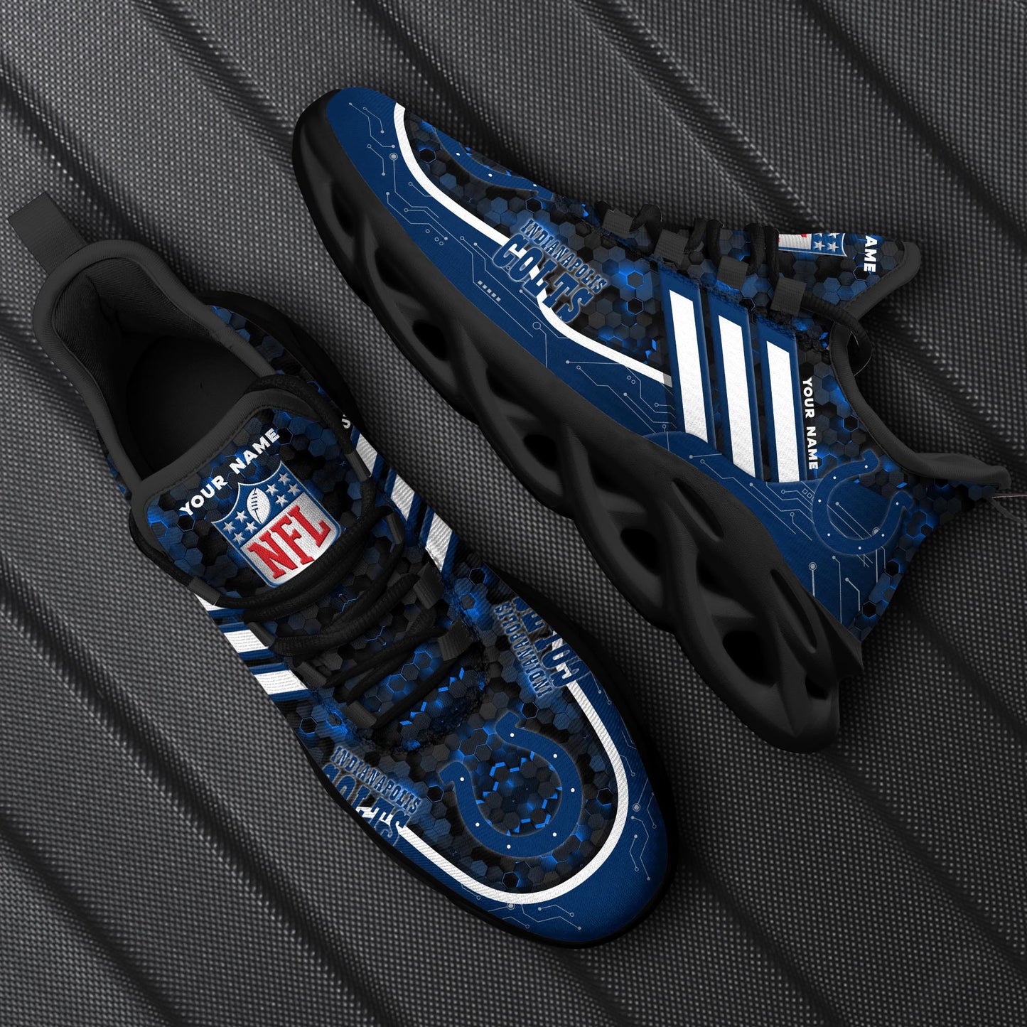 Ideafootwear Indianapolis Colts NFL Max Soul Shoes Sneakers For Men And Women