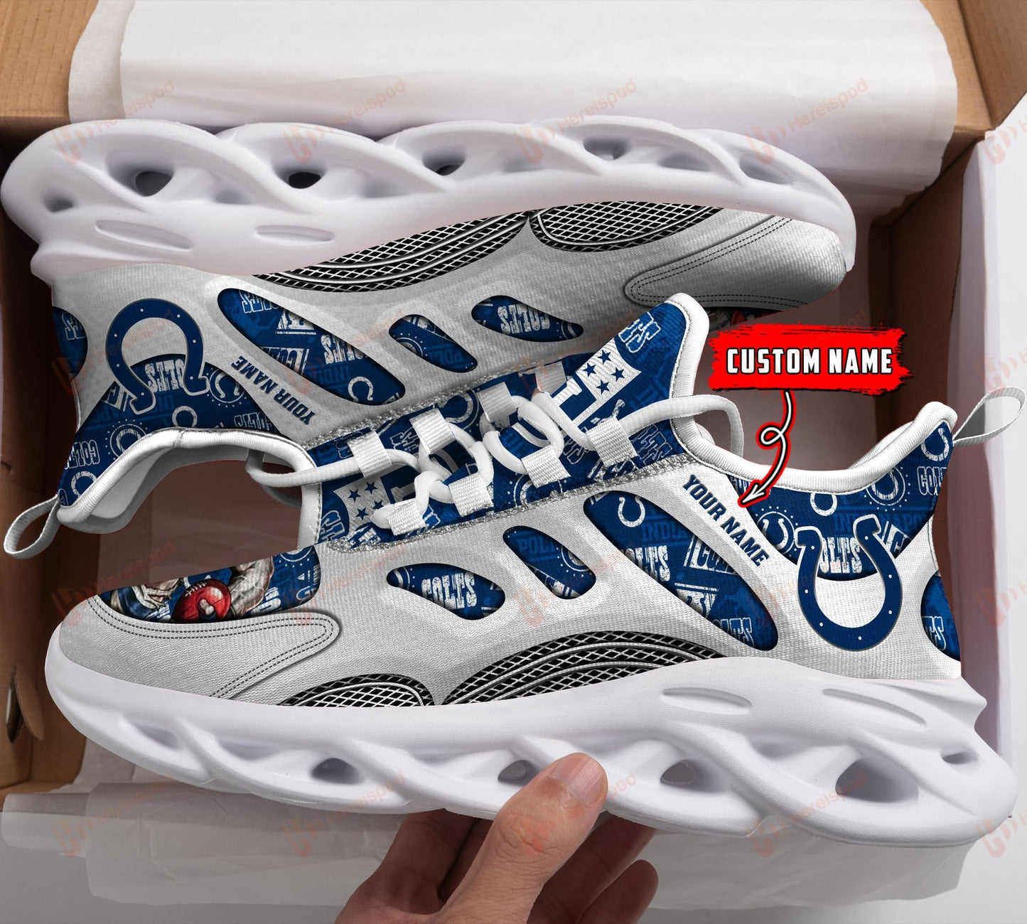 Ideafootwear Indianapolis Colts NFL Max Soul Shoes Sneakers For Men And Women