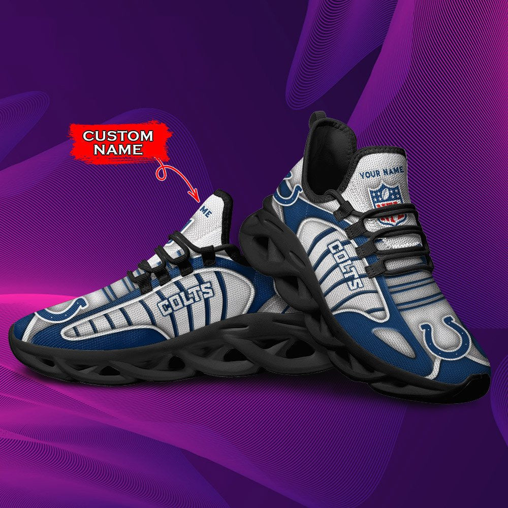 Ideafootwear Indianapolis Colts NFL Max Soul Shoes Sneakers For Men And Women
