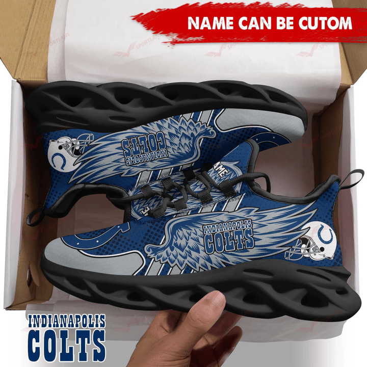 Ideafootwear Indianapolis Colts NFL Max Soul Shoes Sneakers For Men And Women
