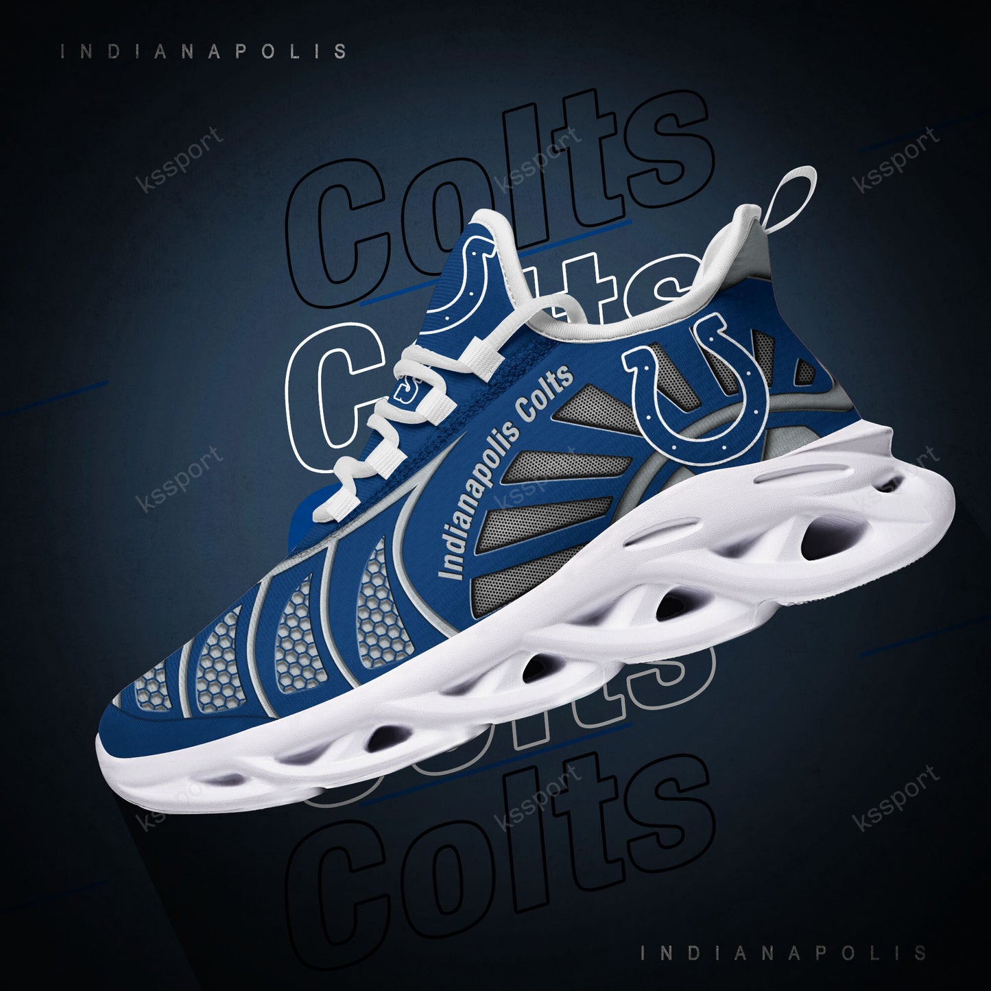 Ideafootwear Indianapolis Colts NFL Max Soul Shoes Sneakers For Men And Women