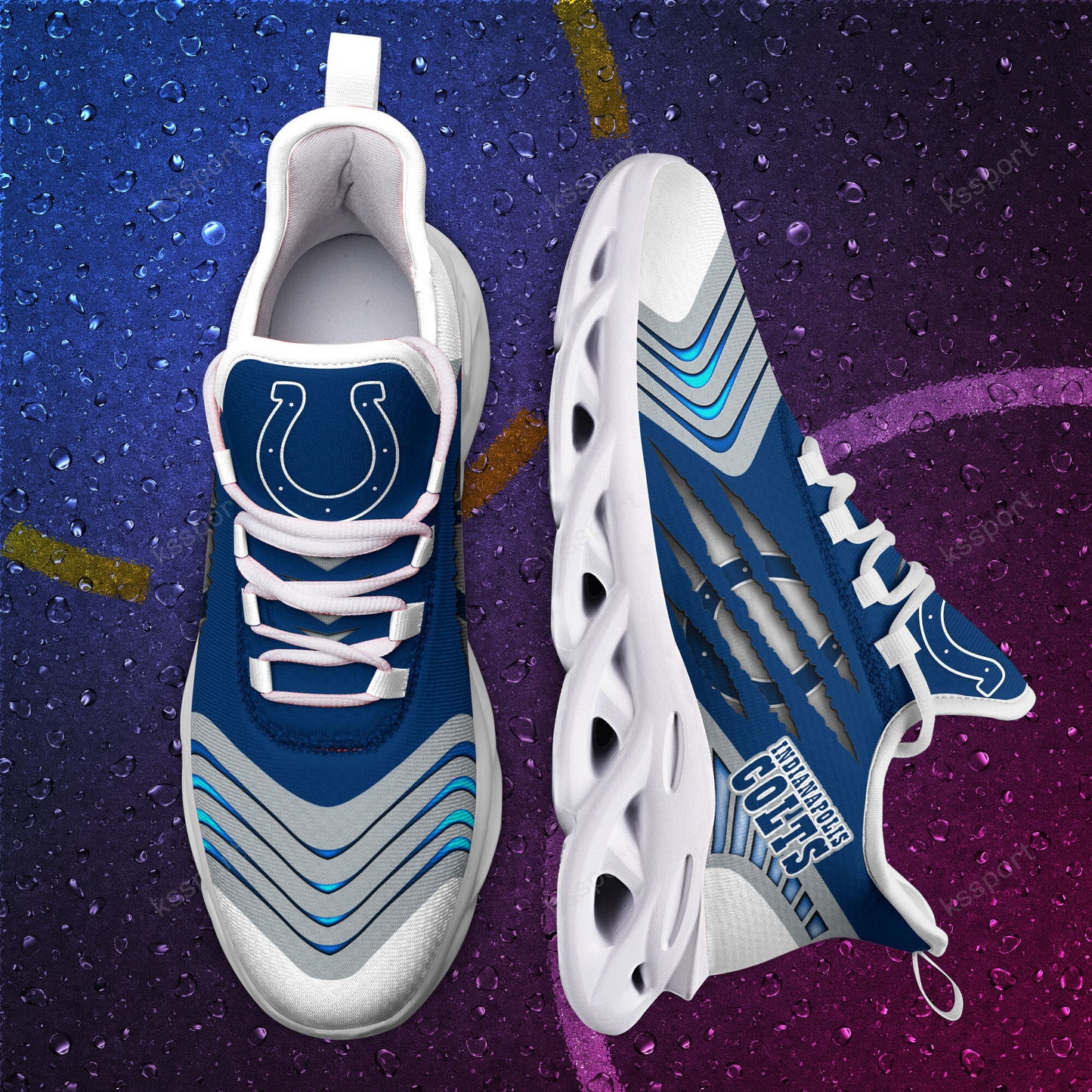 Ideafootwear Indianapolis Colts NFL Max Soul Shoes Sneakers For Men And Women