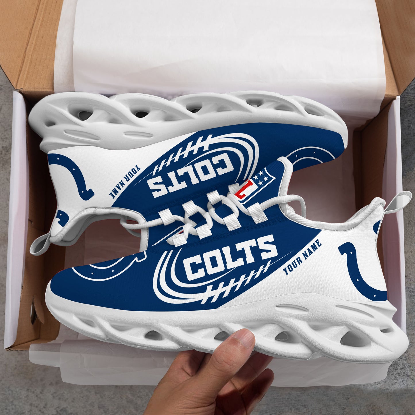 Ideafootwear Indianapolis Colts NFL Max Soul Shoes Sneakers For Men And Women
