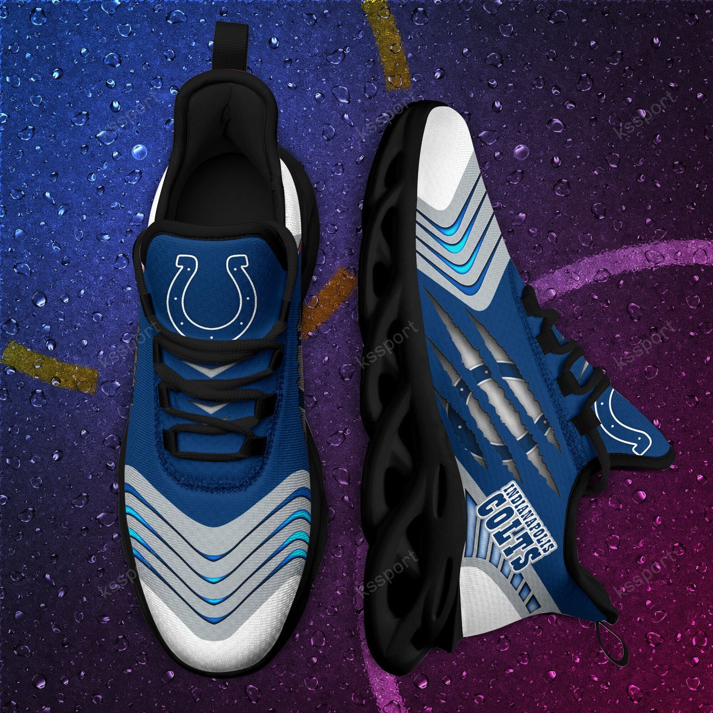 Ideafootwear Indianapolis Colts NFL Max Soul Shoes Sneakers For Men And Women