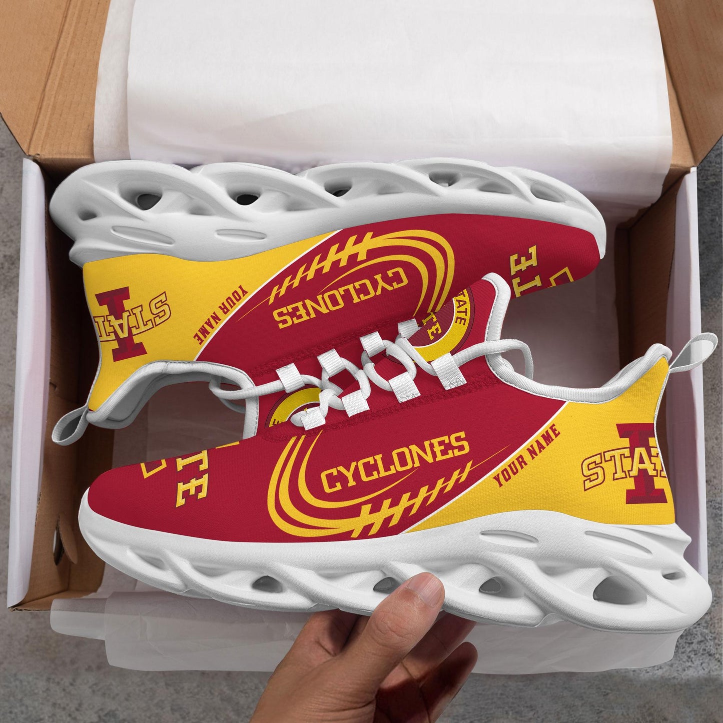 Ideafootwear Iowa State Cyclones Max Soul Shoes Sneakers For Men And Women