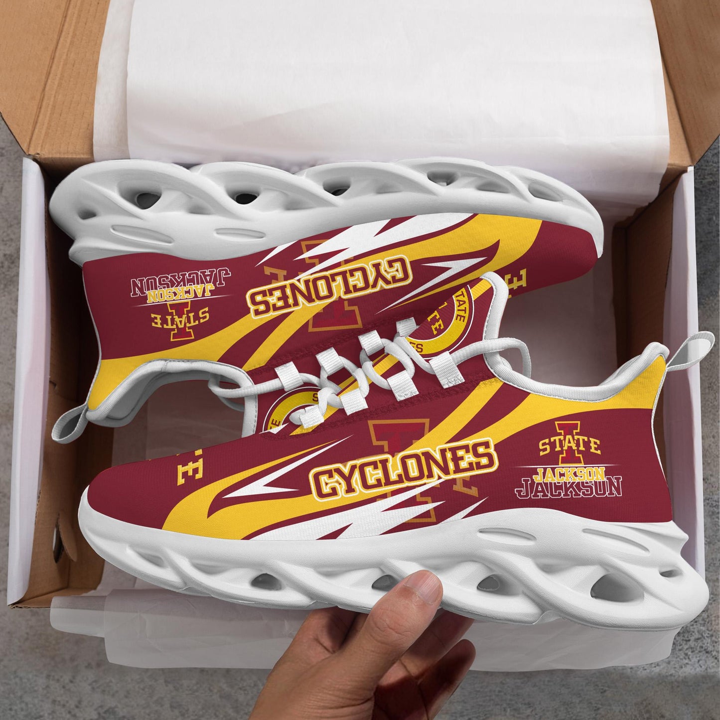 Ideafootwear Iowa State Cyclones Max Soul Shoes Sneakers For Men And Women
