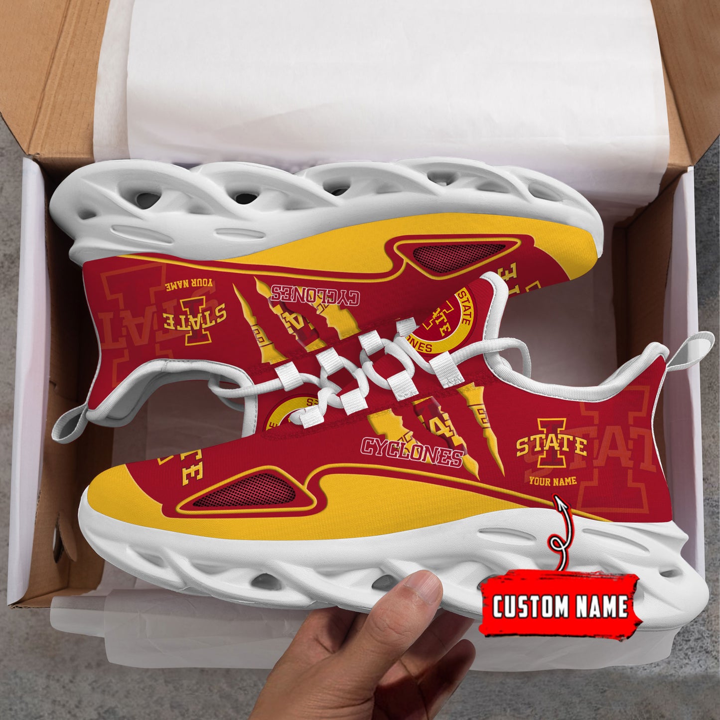 Ideafootwear Iowa State Cyclones Max Soul Shoes Sneakers For Men And Women