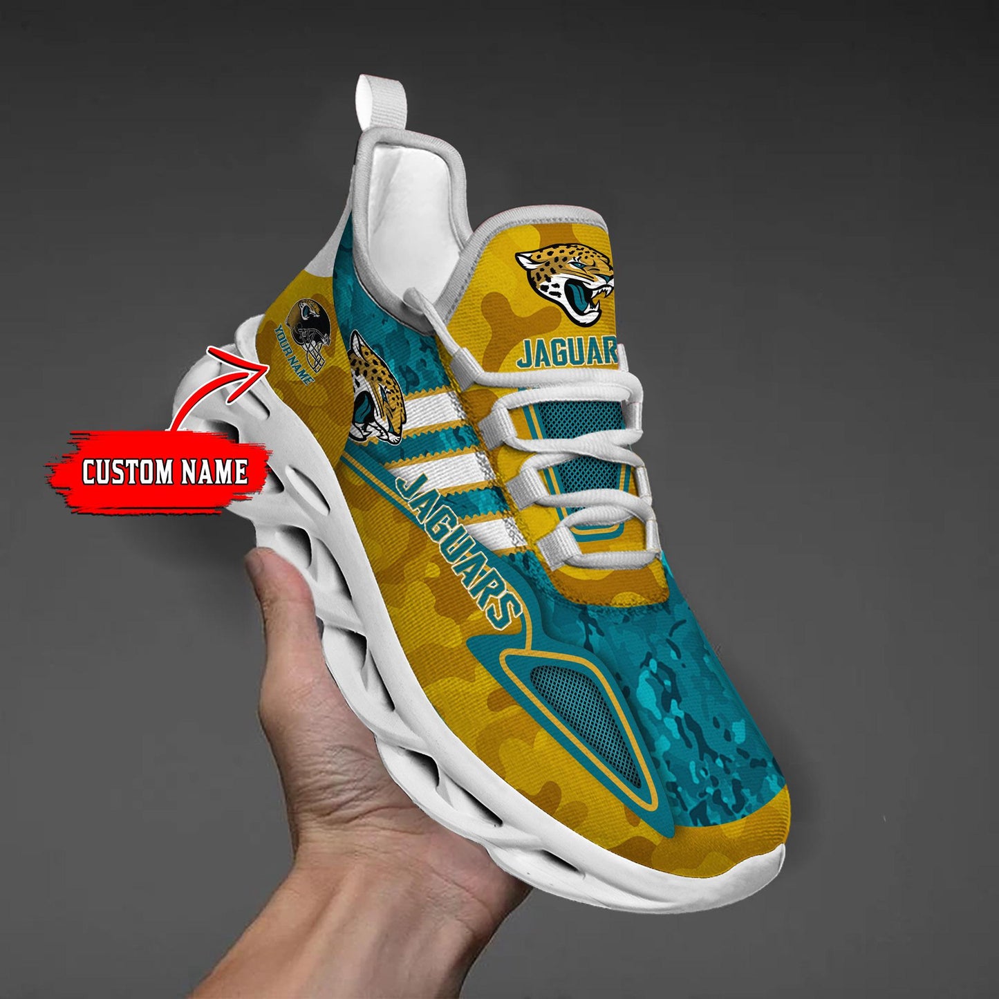 Ideafootwear Jacksonville Jaguars Max Soul Shoes Sneakers For Men And Women