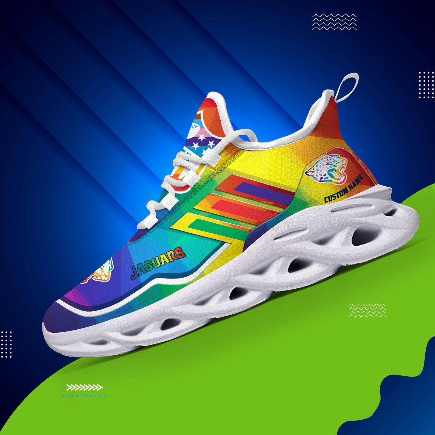 Ideafootwear Jacksonville Jaguars Max Soul Shoes Sneakers For Men And Women