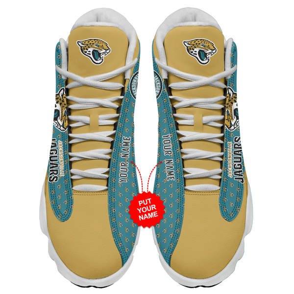 Ideafootwear Jacksonville Jaguars NFL AJ13 Sneakers Shoes For Men And Women