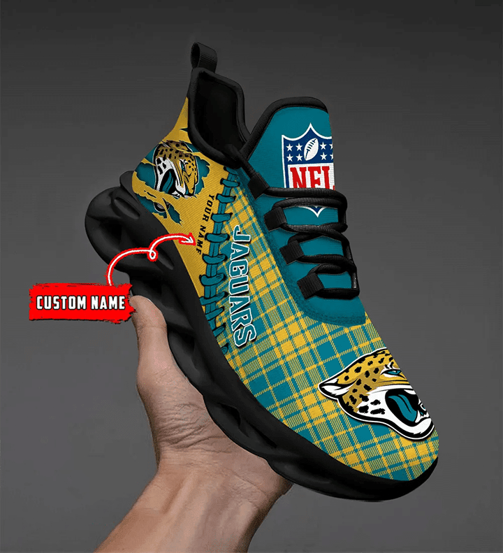 Ideafootwear Jacksonville Jaguars NFL Max Soul Shoes Sneakers For Men And Women