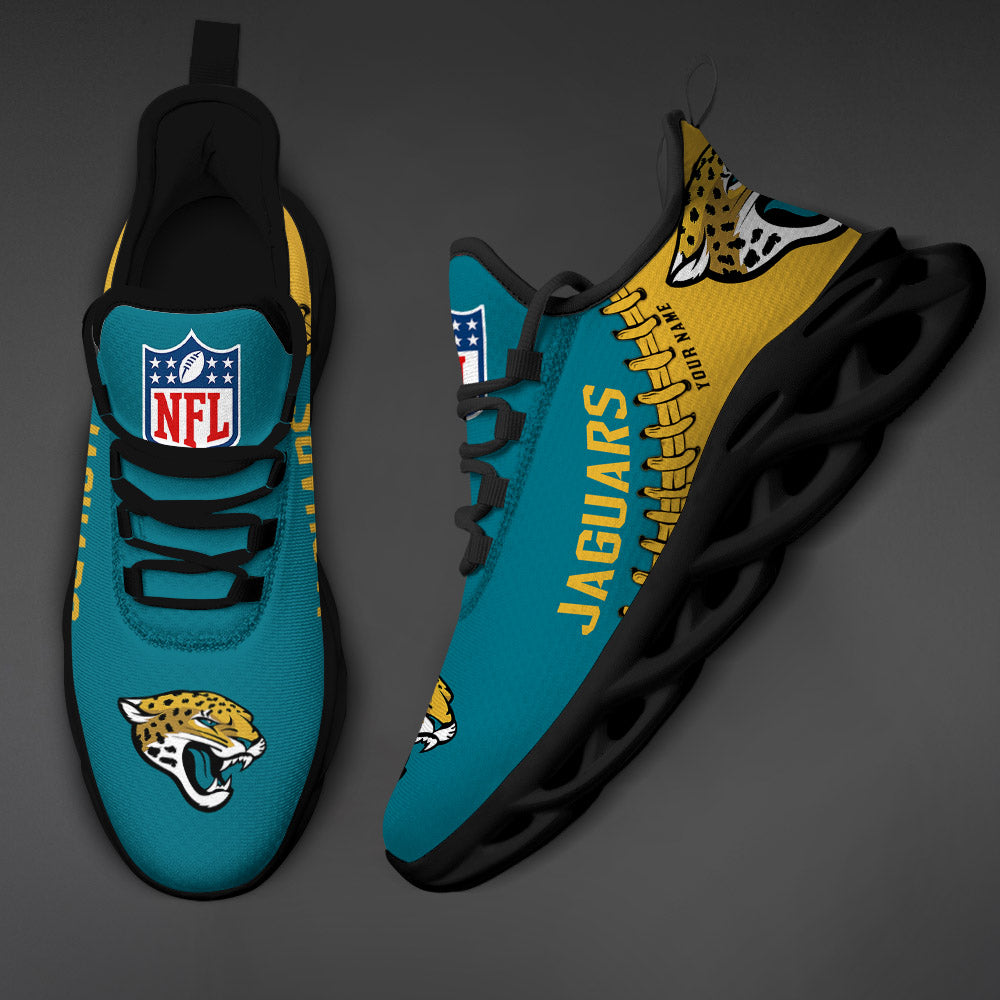 Ideafootwear Jacksonville Jaguars NFL Max Soul Shoes Sneakers For Men And Women