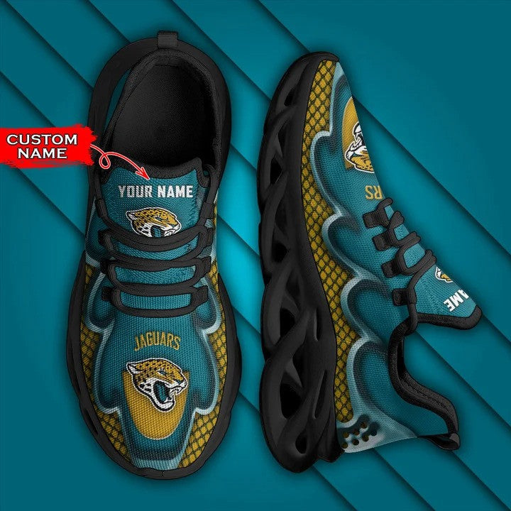 Ideafootwear Jacksonville Jaguars NFL Max Soul Shoes Sneakers For Men And Women