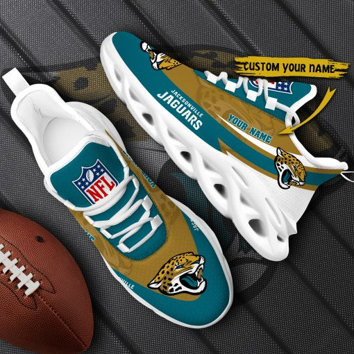 Ideafootwear Jacksonville Jaguars NFL Max Soul Shoes Sneakers For Men And Women