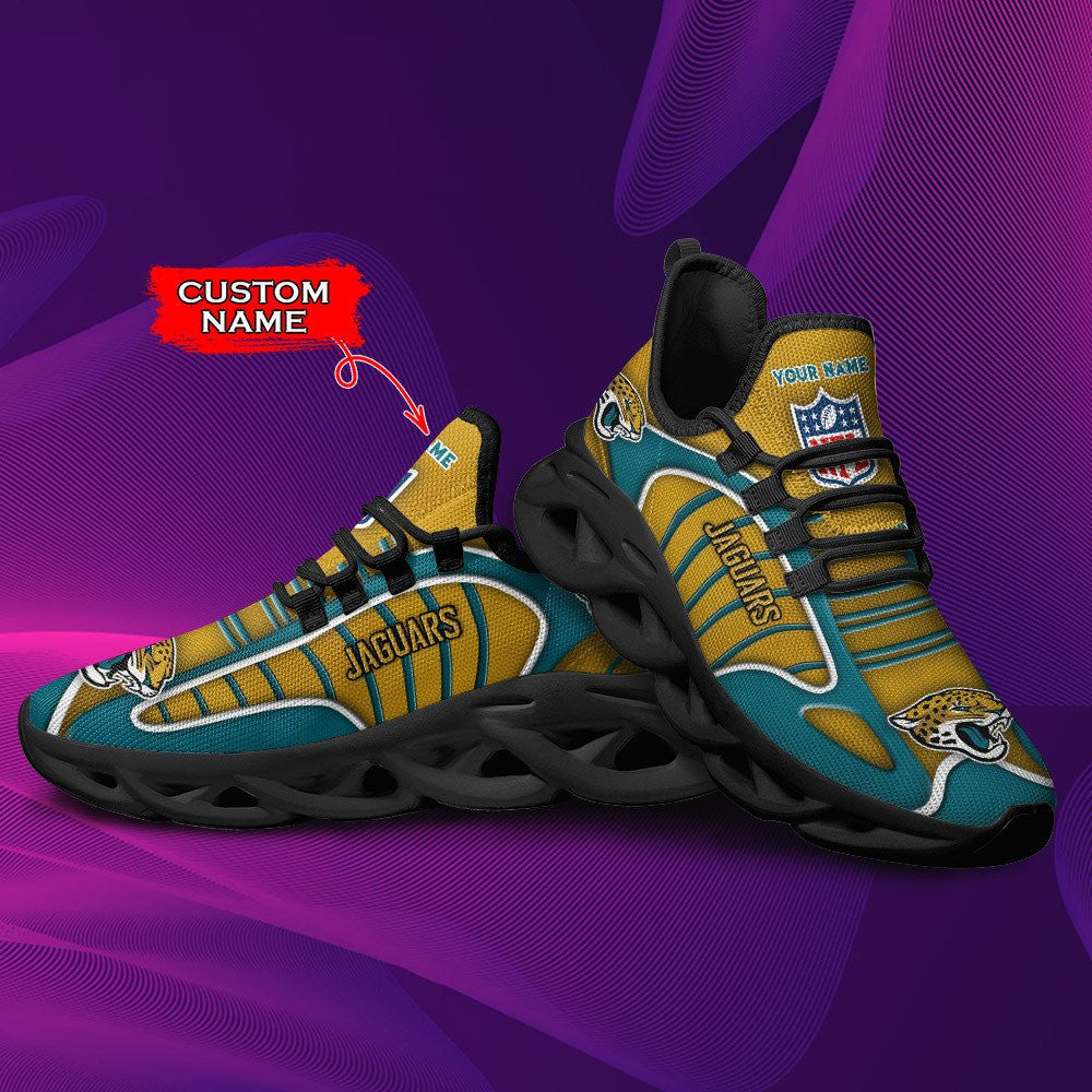 Ideafootwear Jacksonville Jaguars NFL Max Soul Shoes Sneakers For Men And Women