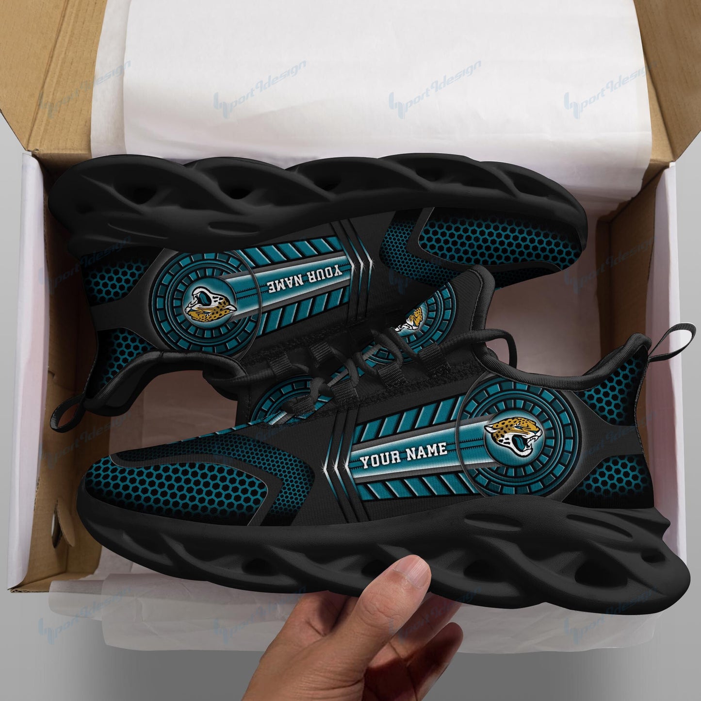 Ideafootwear Jacksonville Jaguars NFL Max Soul Shoes Sneakers For Men And Women