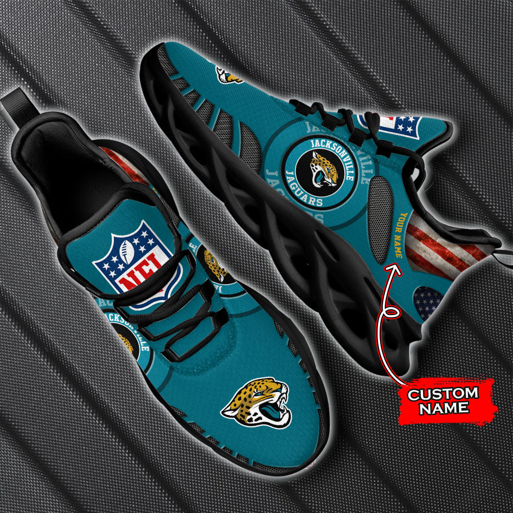 Ideafootwear Jacksonville Jaguars NFL Max Soul Shoes Sneakers For Men And Women