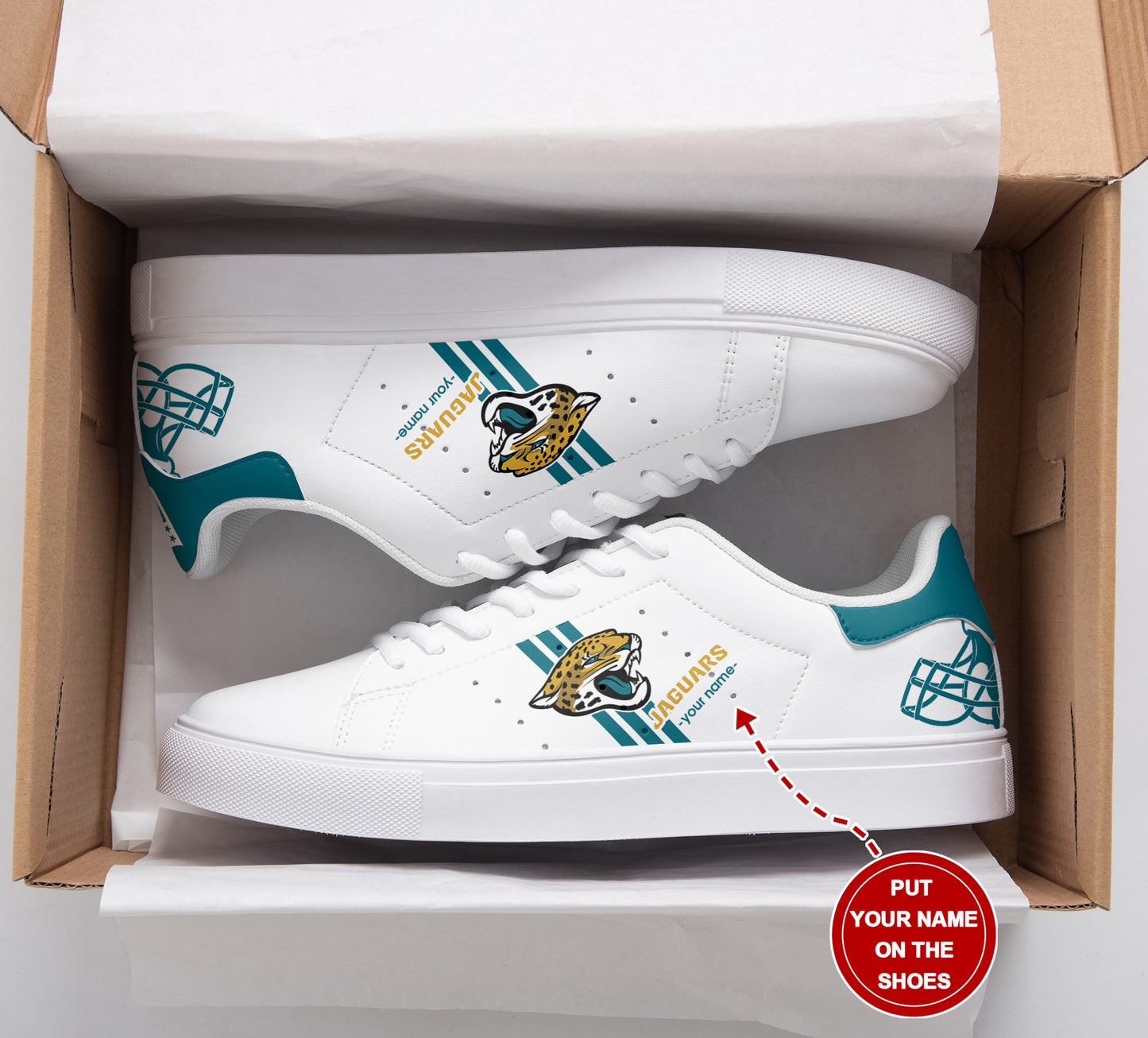 Ideafootwear Jacksonville Jaguars Skate Stan Shoes Sneakes For Men And Women