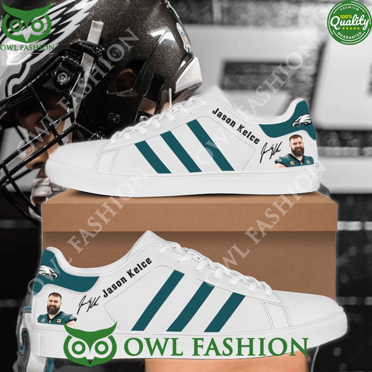 Ideafootwear Jason Kelce Eagles Legend Skate Stan Shoes Sneakes For Men And Women