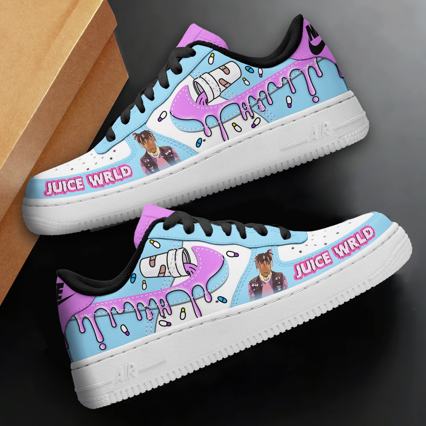 Ideafootwear Juice WRLD Air Low-Top Sneakers Shoes For Men And Women