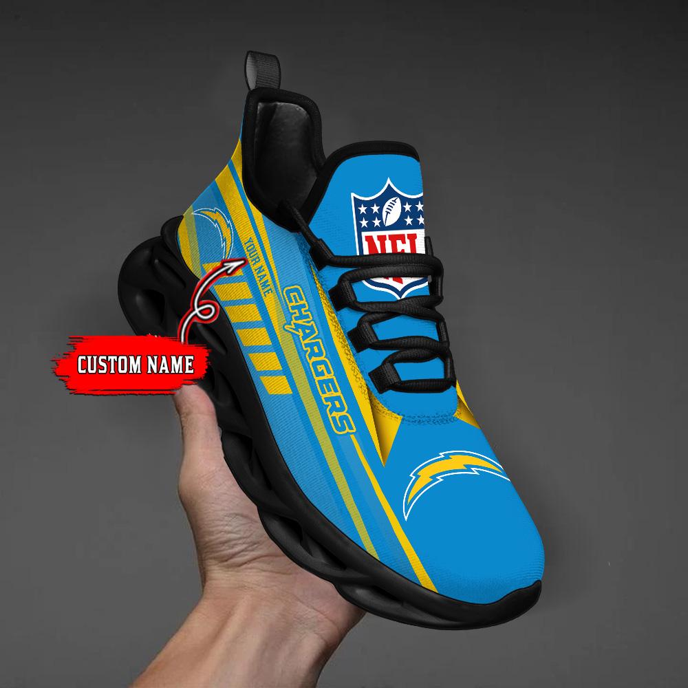 Ideafootwear Los Angeles Chargers Max Soul Shoes Sneakers For Men And Women