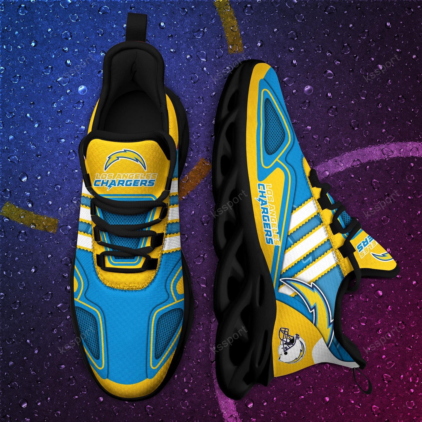 Ideafootwear Los Angeles Chargers Max Soul Shoes Sneakers For Men And Women