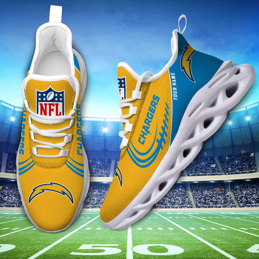 Ideafootwear Los Angeles Chargers Max Soul Shoes Sneakers For Men And Women