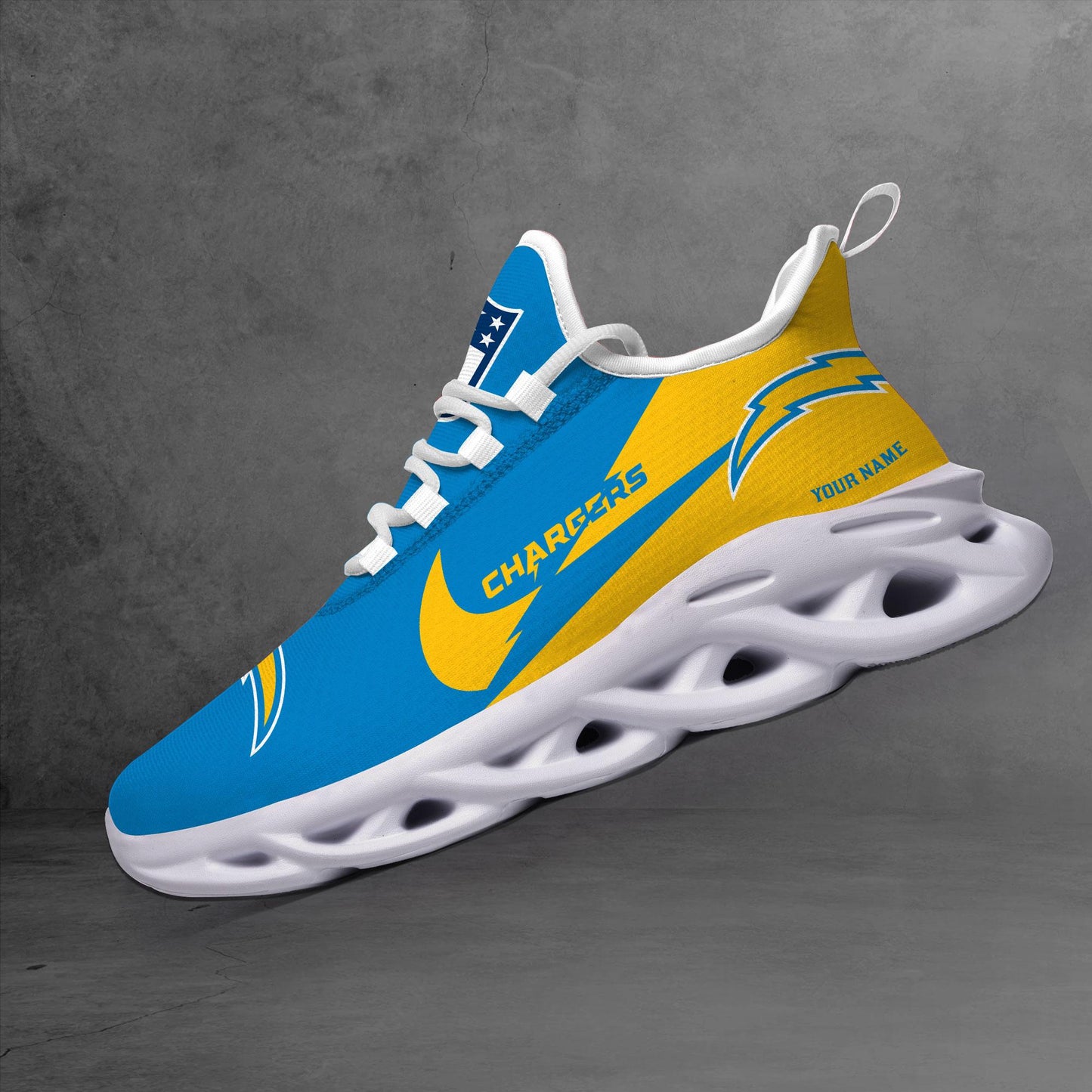 Ideafootwear Los Angeles Chargers Max Soul Shoes Sneakers For Men And Women