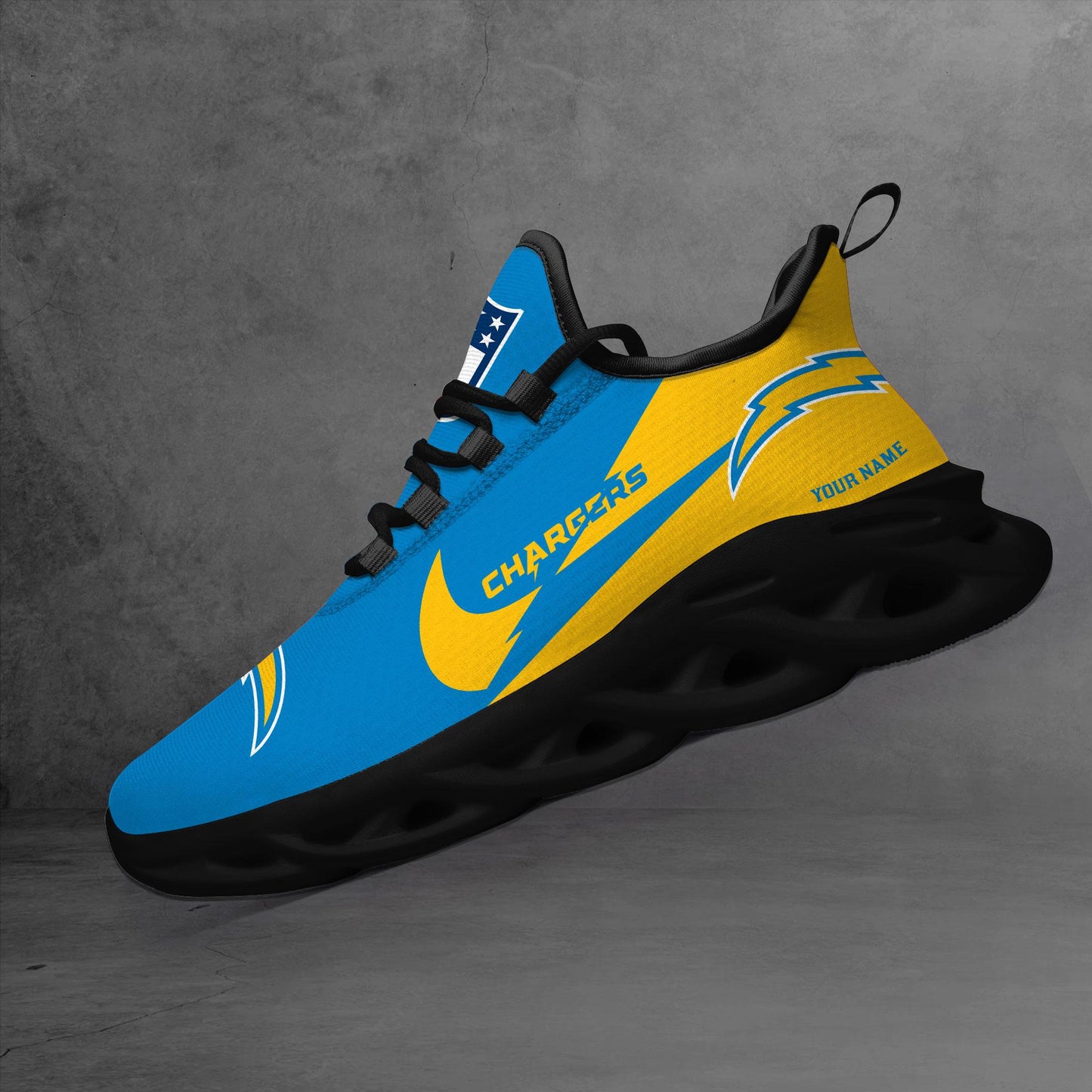 Ideafootwear Los Angeles Chargers Max Soul Shoes Sneakers For Men And Women