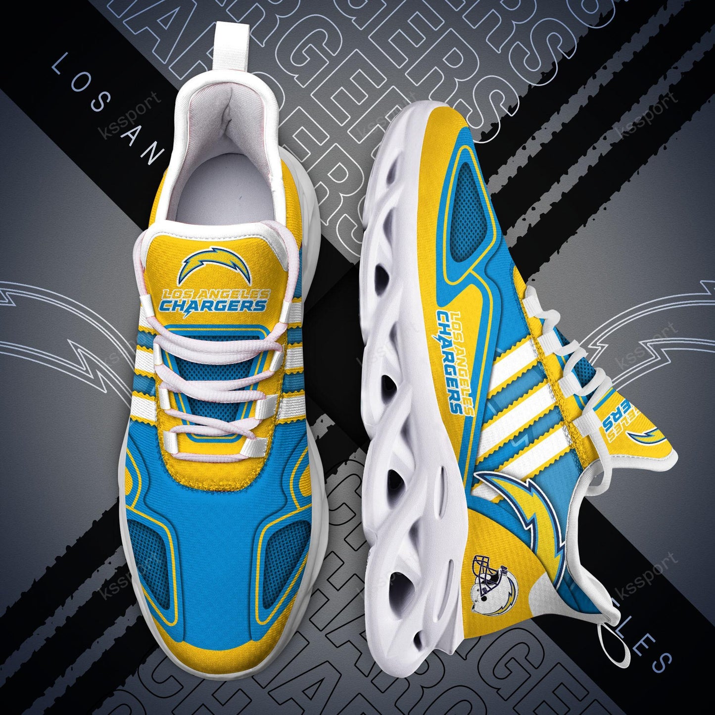Ideafootwear Los Angeles Chargers Max Soul Shoes Sneakers For Men And Women