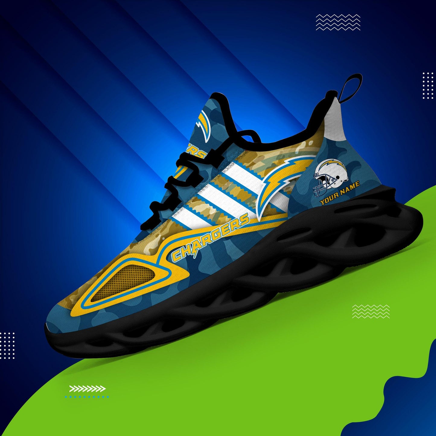 Ideafootwear Los Angeles Chargers Max Soul Shoes Sneakers For Men And Women
