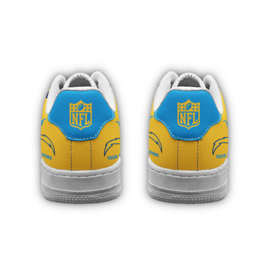 Ideafootwear Los Angeles Chargers NFL Air Low-Top Sneakers Shoes For Men And Women