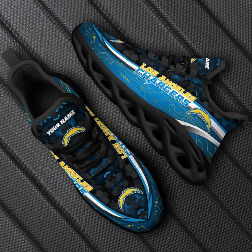 Ideafootwear Los Angeles Chargers NFL Max Soul Shoes Sneakers For Men And Women