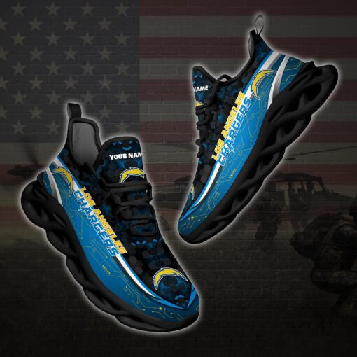 Ideafootwear Los Angeles Chargers NFL Max Soul Shoes Sneakers For Men And Women