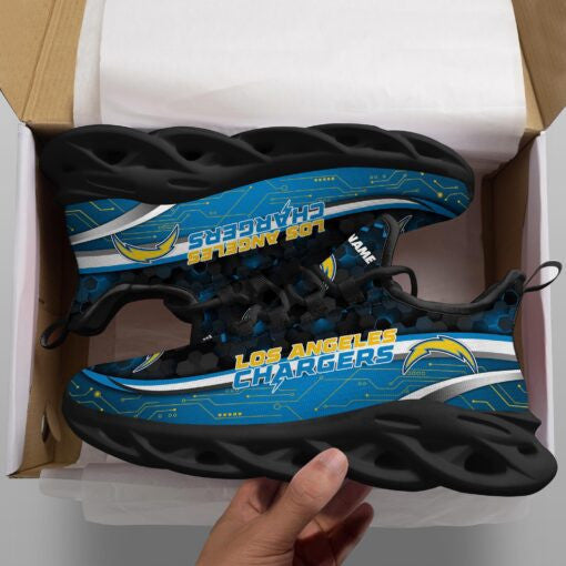 Ideafootwear Los Angeles Chargers NFL Max Soul Shoes Sneakers For Men And Women