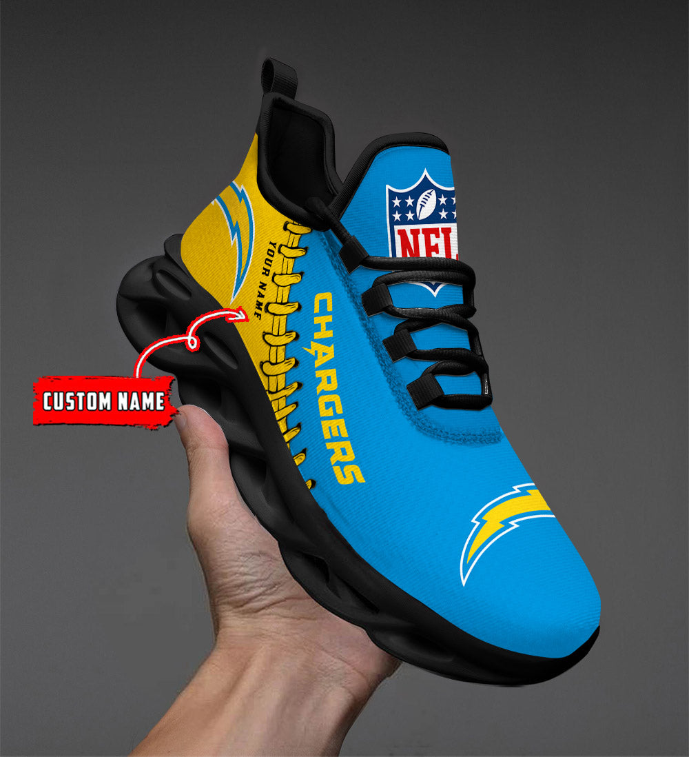 Ideafootwear Los Angeles Chargers NFL Max Soul Shoes Sneakers For Men And Women