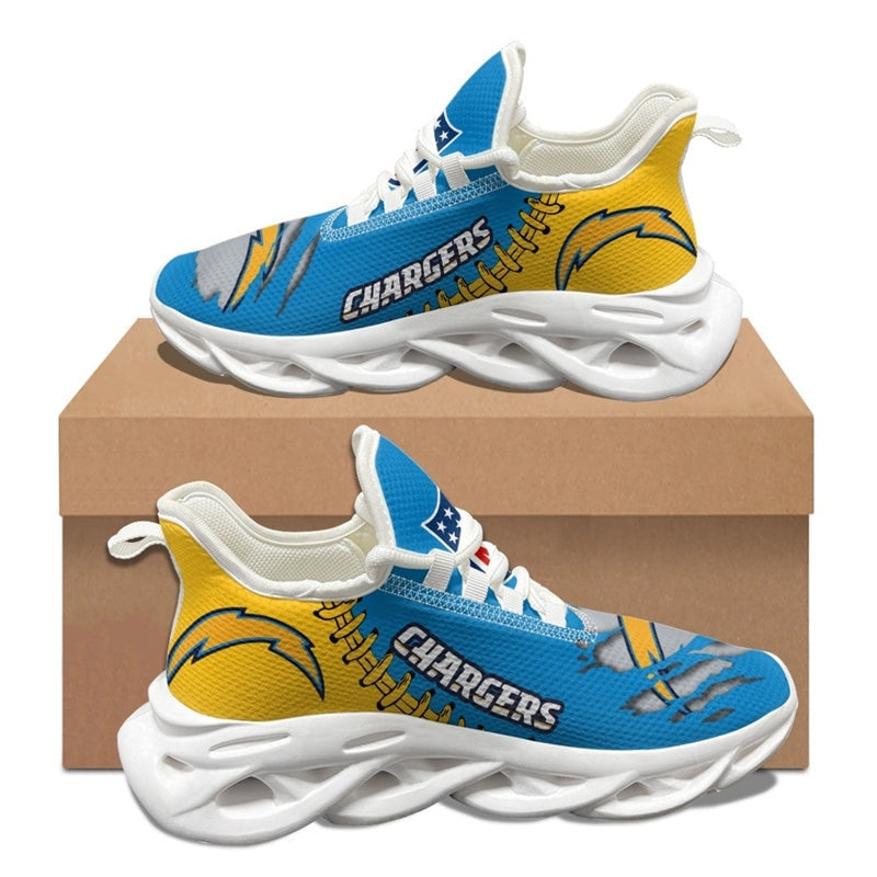 Ideafootwear Los Angeles Chargers NFL Max Soul Shoes Sneakers For Men And Women