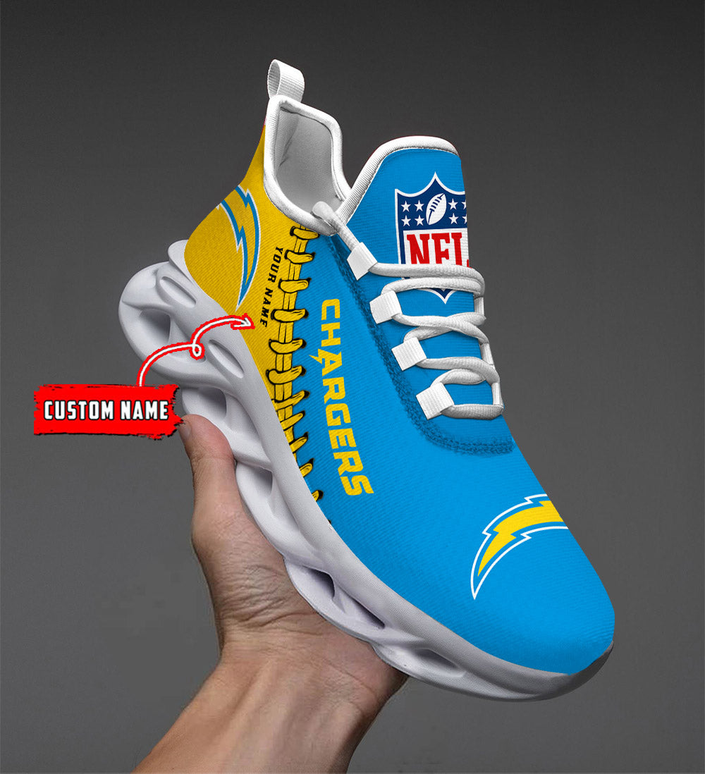 Ideafootwear Los Angeles Chargers NFL Max Soul Shoes Sneakers For Men And Women